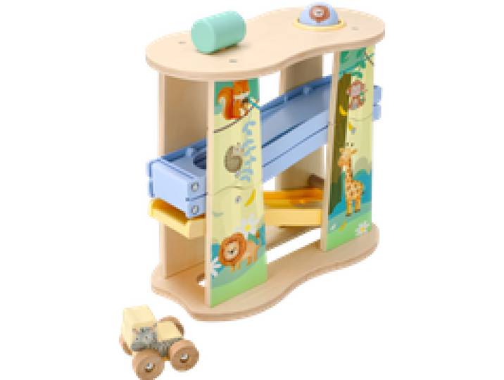 LUPILU® Jouet à bille en bois (Circuit de billes en bois Tour 2en1)