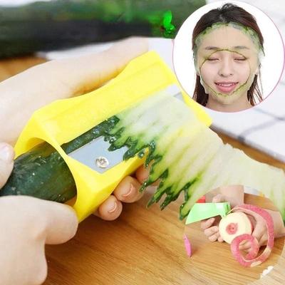 Uplift Essentials Dual Action Cucumber Beauty Slicer & Sharpener yellow