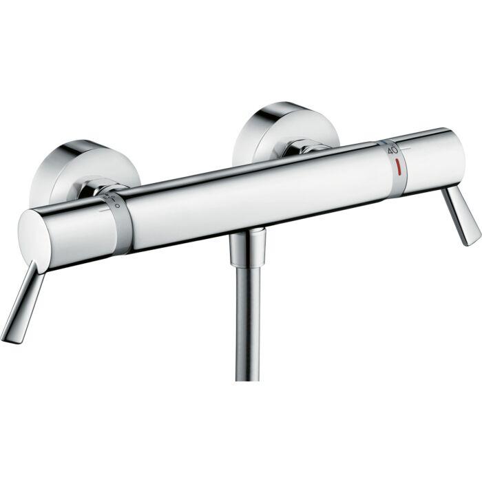 hansgrohe Ecostat Comfort Care Brausethermostat 13117000 350x103mm, Aufputz, mit extra langen Griffen, chrom