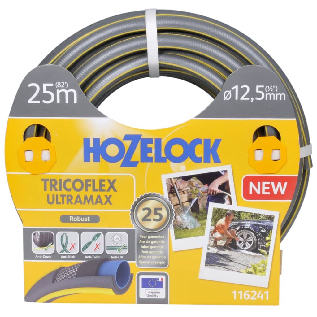 Hozelock Tuinslang 25 meter Grijs Geel PVC