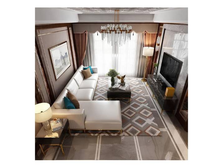 Xlmoebel Ecksofa Luxuriöses Ledersofa mit eleganter Polsterung in Italienischer Optik, Ecksofa, Hergestellt in Europa