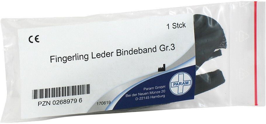 Fingerling Leder Größe 3 mit Bindeband 1stk