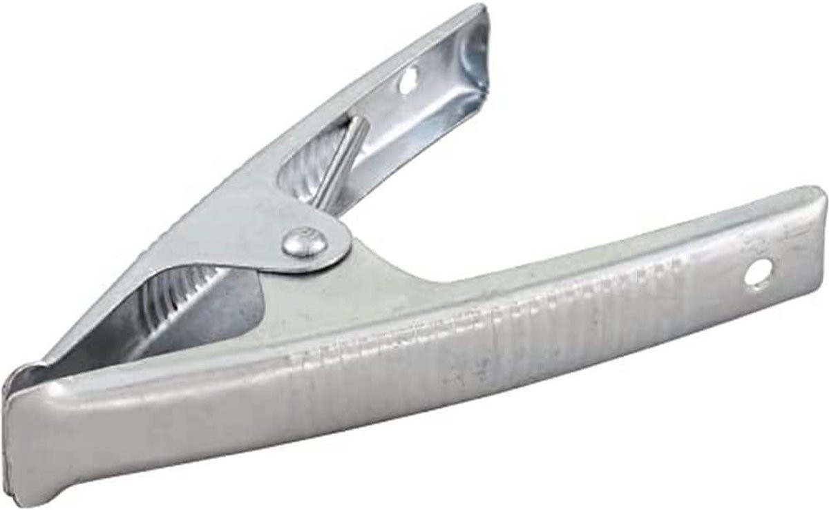 Zilverkleurige en verzinkte veerklem 150mm (6 inch)