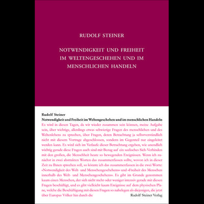 Notwendigkeit und Freiheit im Weltengeschehen und im menschlichen Handeln, Gebundene Ausgabe von Rudolf Steiner, Rudolf Steiner, 978-3-7274-1661-3