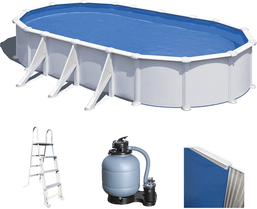 Gre Atlantis Ovale 730 x 375 x 132 cm - Piscine hors-sol en acier