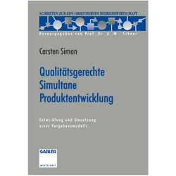 Qualitätsgerechte Simultane Produktentwicklung, Fachbücher von Carsten Simon