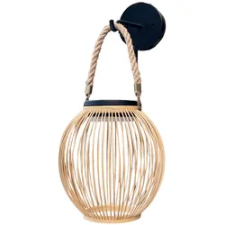 Lumisky ISALINE 100LM Solar-Wandleuchte Rattan Beige