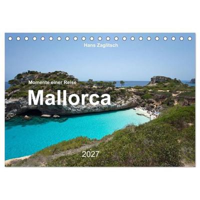 Mallorca - Momente einer Reise (Tischkalender 2027 DIN A5 quer), CALVENDO Monatskalender
