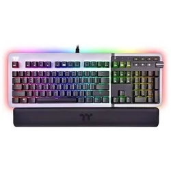 Thermaltake Argent K5 Sliver Switch (GER) (DE, Kabelgebunden), Tastatur, Silber, Grau