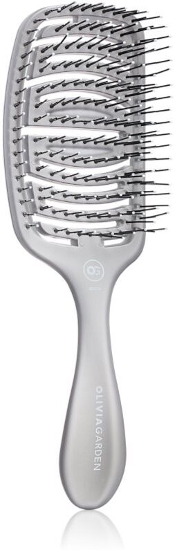 Olivia Garden ESSENTIAL CARE FLEX Medium Hair Bristles brosse à cheveux Ice Grey 1 pcs