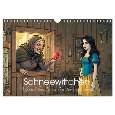 Schneewittchen - Weiß wie Schnee, Rot wie Blut, Schwarz wie Ebenholz (Wandkalender 2027 DIN A4 quer), CALVENDO Monatskalender