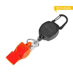KEY-BAK Schlüsselrolle Schlüssel-Jojo Schlüsselanhänger Sidekick FOX40 mit Karabiner, Kartenhalter & Pfeife, 110g/60cm