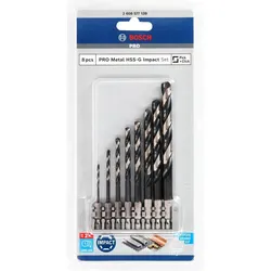 BOSCH Metallbohrer-Set PRO Metal HSS-G Impact 8-teilig