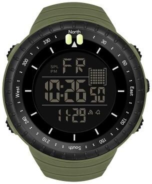 Everyday Crate SYNOKE 9648 B Waterproof Digital Sports Watch For Men With Large Luminous Display green