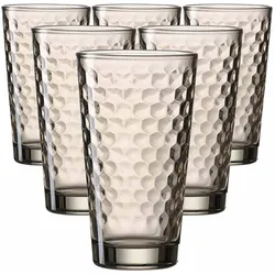 LONGDRINKGLÄSER Favo Braun 400 ml 6er Set