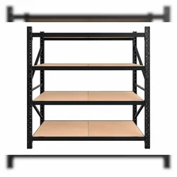 Mayaadi-Home Lagerregal 200x60x200cm 300kg Schwerlastregal Regal Kellerregal 4 Böden Schwarz