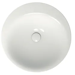 Einbauwaschtisch „BetteLux“, ohne Überlauf, ohne Hahnlochbohrung ⌀ 50 × 10 cm in Snow