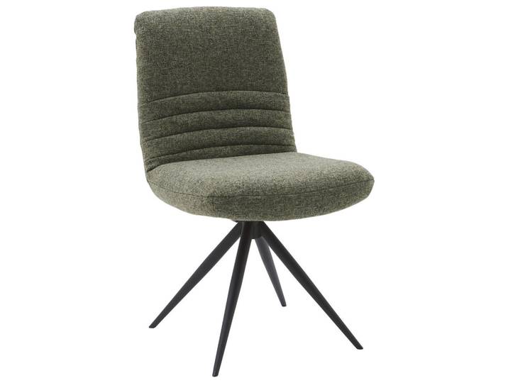 Dieter Knoll Stuhl, Dunkelgrün, Metall, Textil, Stativgestell, 50x93x69 cm, Emas, Stoffauswahl, Typenauswahl, Gestellauswahl, Sitzfläche 180° drehbar, Esszimmer, Stuhl, Esszimmerstühle