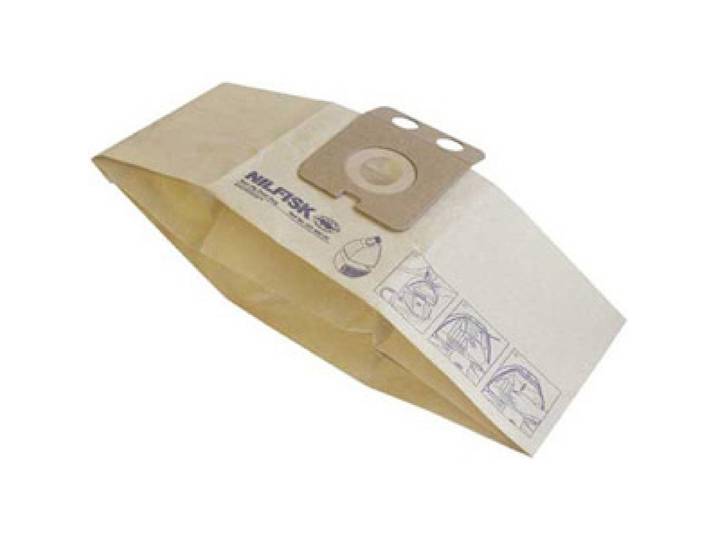 5 Sacs À Poussière Originaux + Pré-filtre - Aspirateurs Dorsaux (22198000)\, White - Nilfisk