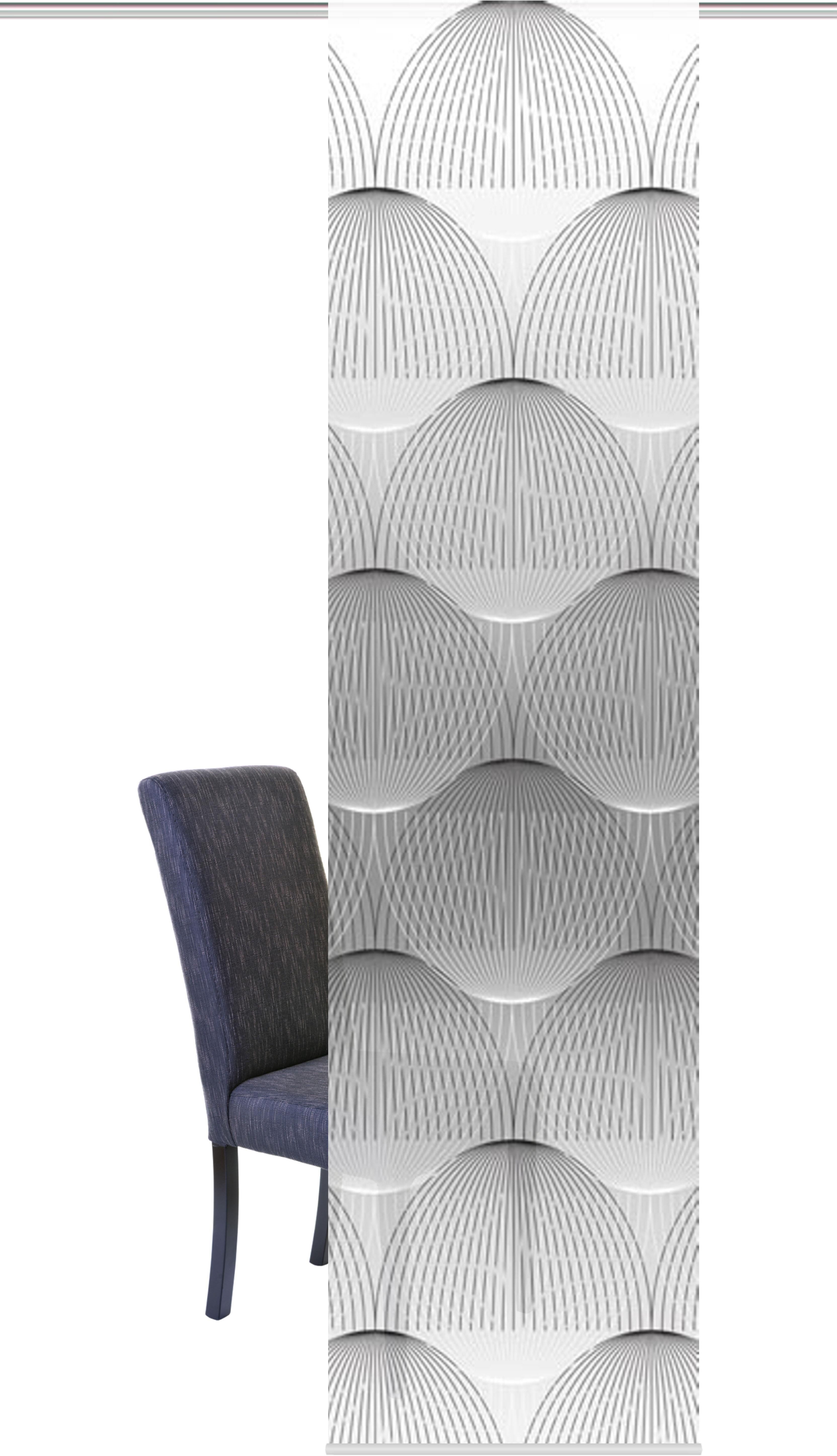 HOME WOHNIDEEN "BENARI" Klettband 1 Stk. tlg. HxB: 245x60, inkl. Befestigungszubehör grau 245cm, Klettband, 60cm