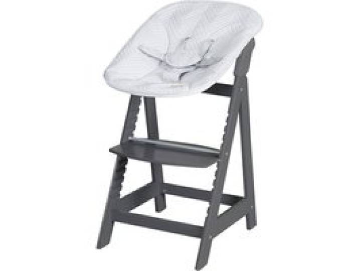 ROBA Chaise haute évolutive Born Up Zick Zack 2 en 1 (anthracite)