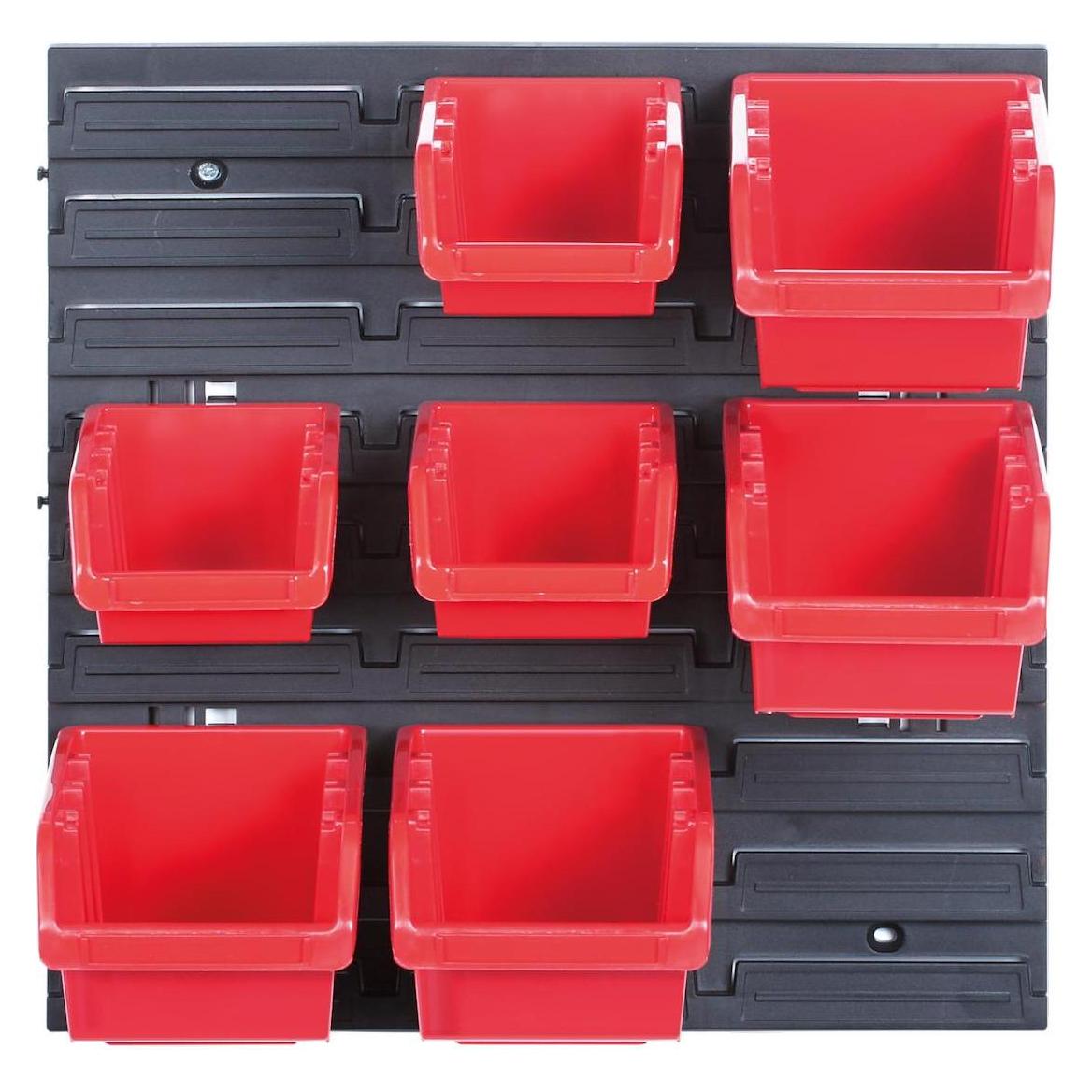 Kistenberg Hängewand mit 7 Werkzeugboxen ORDERLINE 400x110x400 (Kunststoff) (KOR5-S411)