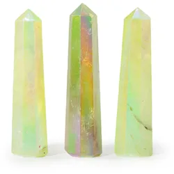 Gemstone Obelisk Point approx 9cm - Aurura Crystal Quartz - Pale Green
