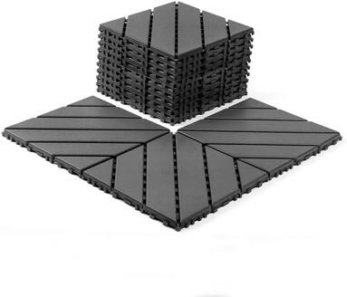 Kodotan sofa Plastic Interlocking Decking Tiles, 44 Packs Of Terrace Decking Tiles, 12 Inches X 12 Inches Waterproof For All-Weather Use
