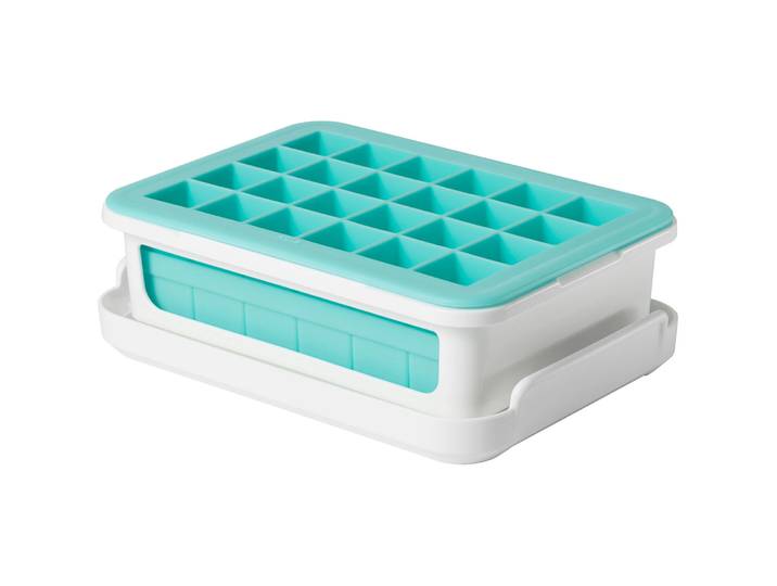 OXO Eiswürfelform Don I weiss/hellblau Kunststoff/Silikon B 18 cm