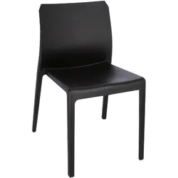 Stapelstuhl Mia aus robustem Kunststoff, modern, schwarz, stapelbar, pflegeleicht, von Jan Kurtz