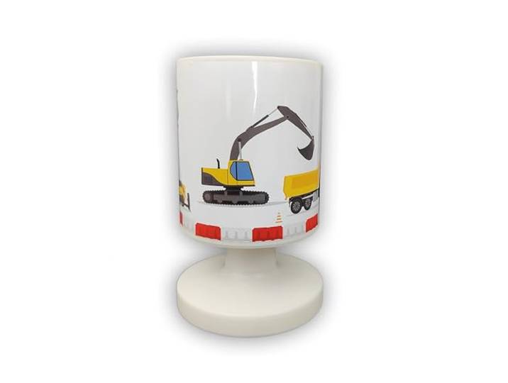 Niermann Standby Akku-Tischleuchte Baustelle, 2200mAh, 1,5 Watt LED, bis zu 8 Stunden Leeuchtdauer, inkl. USB Kabel, Kinderlampe, Kinderleuchte