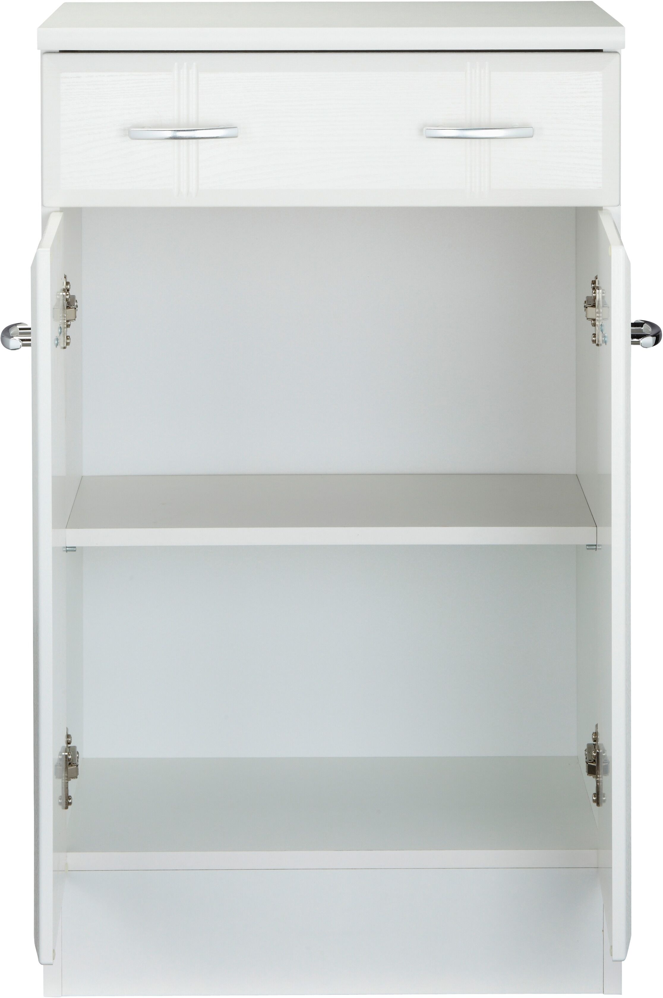 Unterschrank WELLTIME "Rallye", weiß, B:50cm H:84cm T:35cm, Holzwerkstoff, MDF, Schränke, Unterschrank, Breite 50 cm, mit wechselbarem Türanschlag