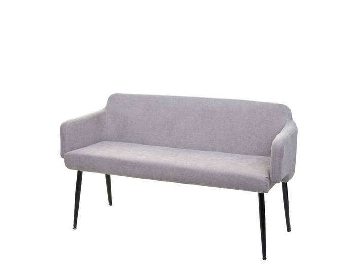 Jamb Sitzbank Grau, Schwarz, Textil, 133x77x56 cm, Esszimmer, Bank, Sitzbänke