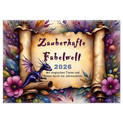 Zauberhafte Fabelwelt (Wandkalender 2026 DIN A2 quer), CALVENDO Monatskalender