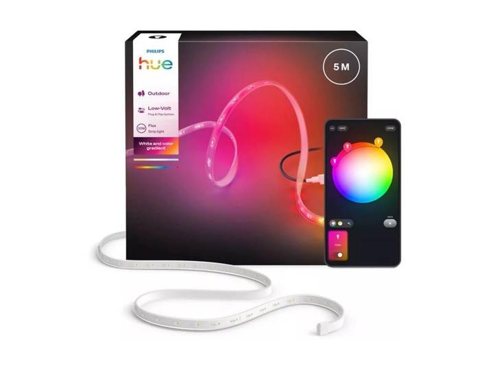 PHILIPS HUE LED-Streifen Flux Gradient Outdoor 5m CH , bunt (weiß), Kabellänge 5m x Gesamtlänge 5m, Lichterketten, LED-Streifen