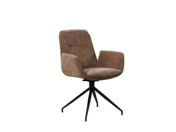 Chaise de salle à manger pivotante Nela Chenille taupe