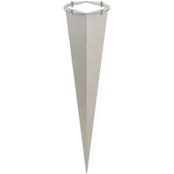 ledscom.de Garten-Erdspieß für Gartensäule, edelstahl, 40cm, 11 x 11cm