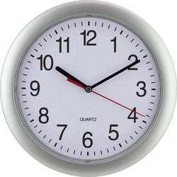 EUROTIME 22222 Quarz Wanduhr 25 cm x 25 cm Silber