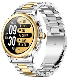 United Waterproof Smart Watch With Sleep & Activity Tracking gold Steel Strap