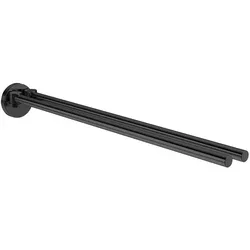 emco round Handtuchhalter, zweiarmig, 400mm, beweglich, 435013341, Farbe: Schwarz