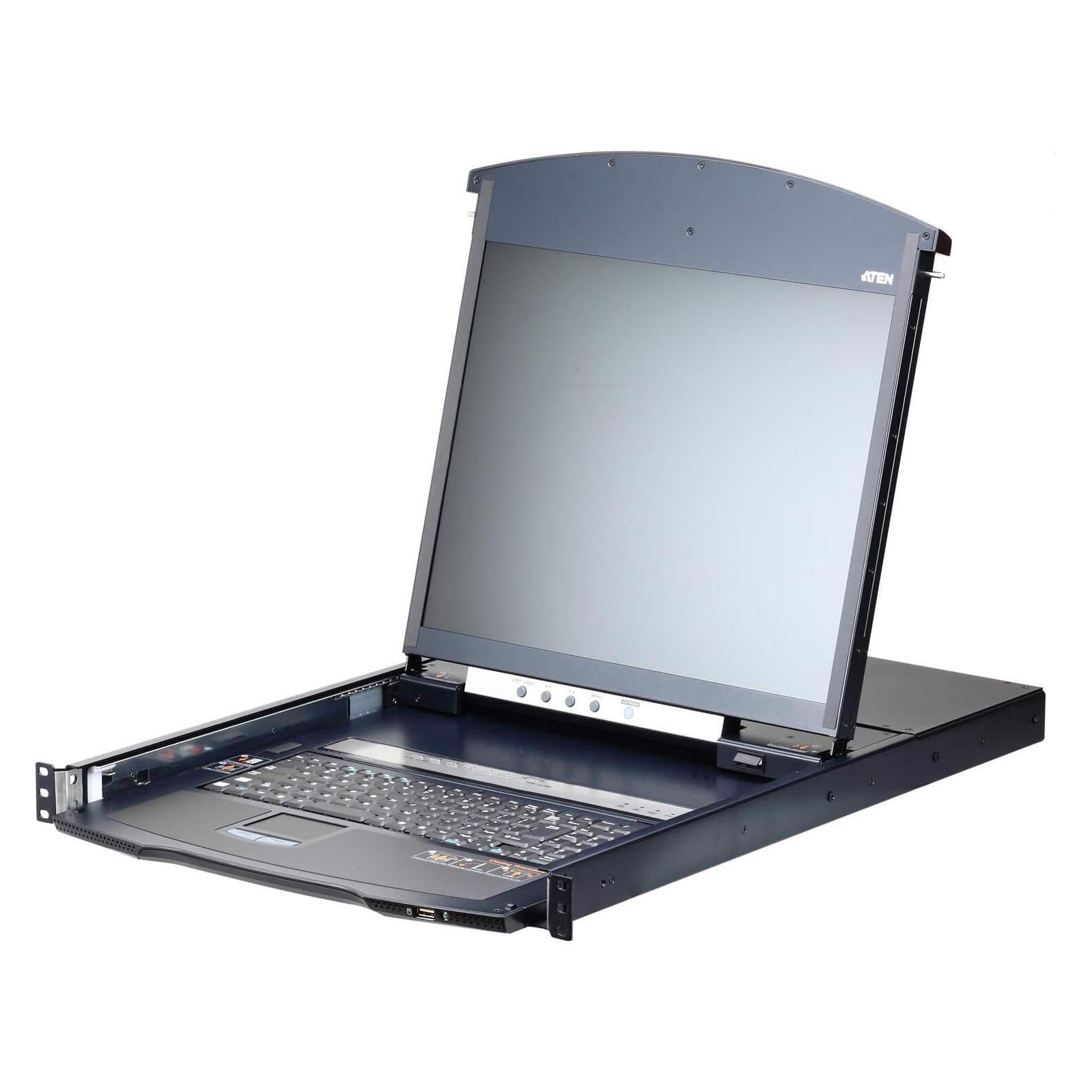 Aten KL1108VN SL Cat.5 KVM over IP Switch 8-Port, 19"-LCD, Dual-Rail, SL-Layout (KL1108VN-AXA-DNG)