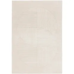 benuta Nest Kurzflor Teppich Tacoma Cream 160x230 cm - Moderner Kurzflor-Teppich für Wohnzimmer