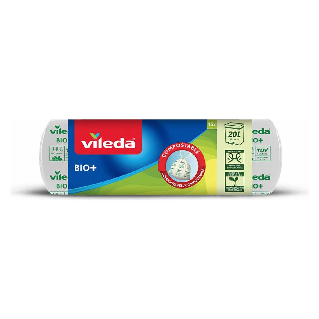 Vileda Müllsäcke Ecobag 163223 Biologisch abbaubar 20 L (15 Stück) (15x, 20 l) (45259654)