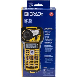 Brady M210 Etikettendrucker, Kartonverpackung, mobiles Beschriftungsgerät, Endlos- und Etikettendruck, A, Beschriftungsgerät, Gelb, Schwarz