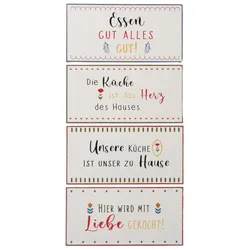 Boltze Schild Essen gut, alles gut, 4er, 40 x 20 cm