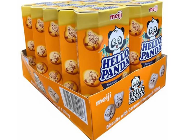 Meiji Hello Panda Biscuits fourrés au caramel, 10 paquets de 50 g