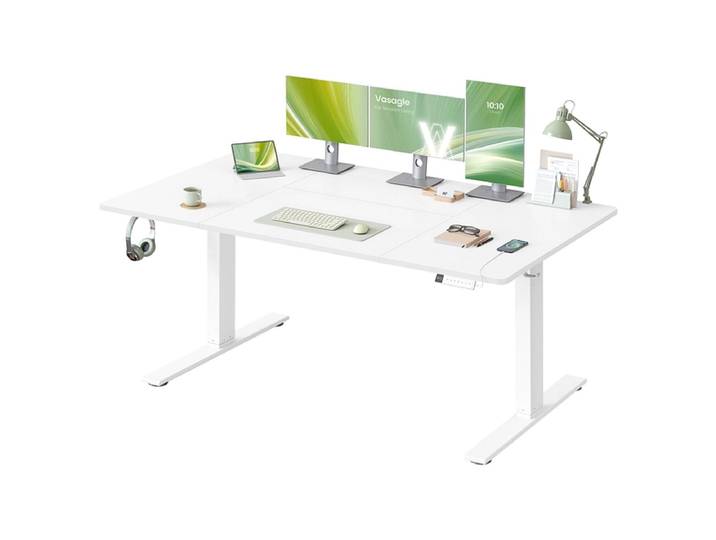 Elektrischer Schreibtisch SONGMICS LIGHTY 80x160x120cm weiss