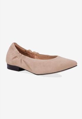 Women's Ramsey Flat by Ros Hommerson in Taupe Kid Suede (Size 10 M)