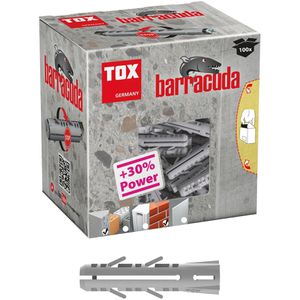 Tox Dübel 013100041, Barracuda, 6 x 30mm, Universaldübel, 100 Stück