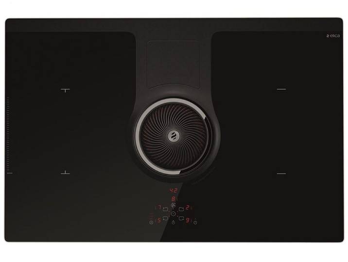 Elica Kochfeld mit Dunstabzug PRF0120977A, Timer, TouchControl-Bedienung